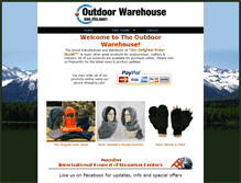 Tablet Screenshot of outdoorwarehouse.com